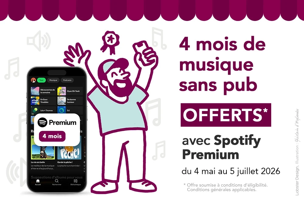 Profitez de 4 mois de musique sans pub avec Spotify Premium