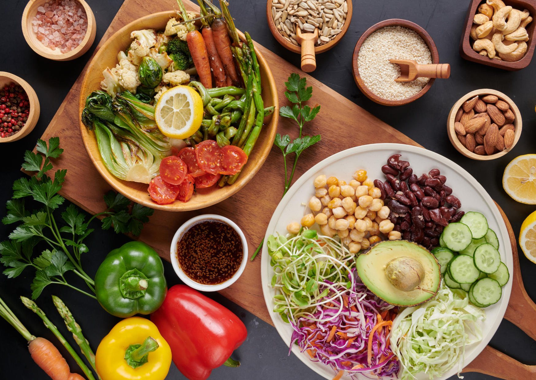 Poke bowl avec des légumes